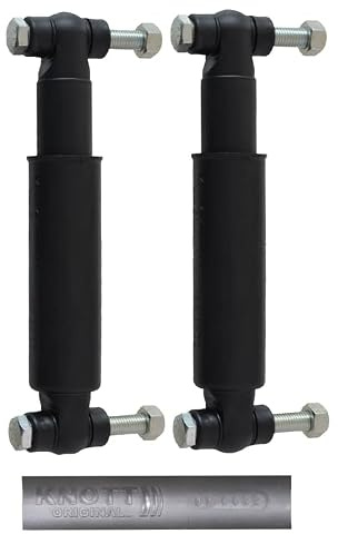 FKAnhängerteile 2 x Knott Achsstoßdämpfer 990022 für Anhänger, Einrohr, Metall, 42 mm, 80 N - 2250 N, 12 mm, 114 mm, 220 mm - 334 mm, Auto, LKW, Stoßdämpfer