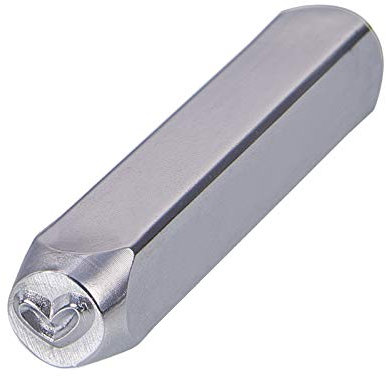 BENECREAT 6mm 1/4 Herz Design Briefmarken, Metall Punch Stempel Stanzwerkzeug - Galvani Hartstahl Werkzeuge zum Stanzen/Punsch Metall, Schmuck, Leder, Holz