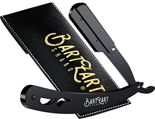 BartZart Rasiermesser mit Wechselklingen-System I Premium Rasiermesser aus Edelstahl inkl. Etui I Rasiermesser Herren I Bart Messer I Razor