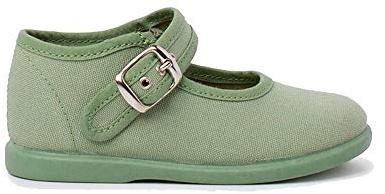 Pisamonas Scarpe Ballerine Cinturino Bambina Tela Fibbia Misurare 22 Colore Verde Felce