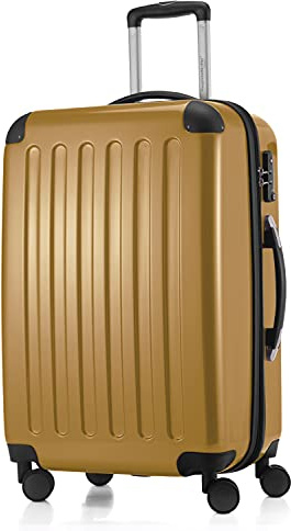 Hauptstadtkoffer Alex - Erweiterbarer Hartschalenkoffer 65 cm (74 L) mit TSA-Schloss - robuster Trolley-Reisekoffer mit 4 Doppelrollen, Herbstgold