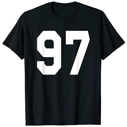 Nummer 97 Sporttrikot vorne und hinten Team Player T-Shirt