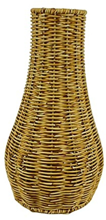 SM SunniMix Vase en rotin Vases en Osier Décor tissé à la Main Bouquets Arrangement de Fleurs, 19 cm x 35 cm x 9,5 cm
