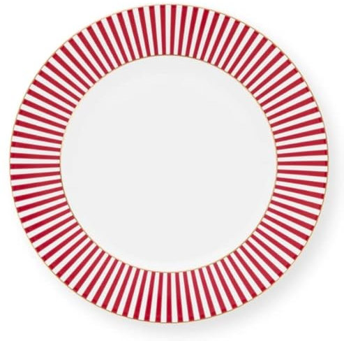 Pip Studio 51001344 Royal Stripes Brotteller dark pink 17 cm (1 Stück)
