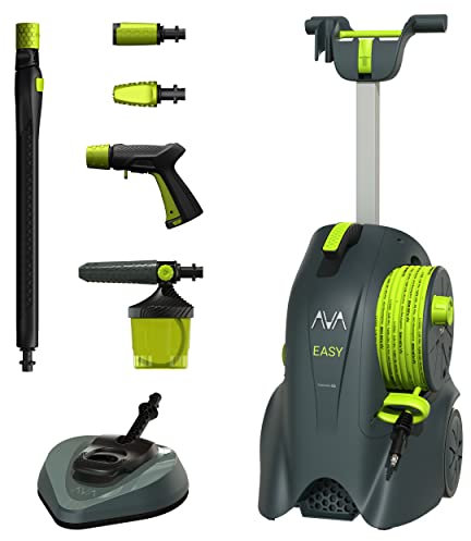 AVA Pressure Washer Easy P40 X-Large Bundle, 120 Bar 390 LPH 1700W, Compact Jet Washer for Car Garden & Home, incl Premium Foam Cannon