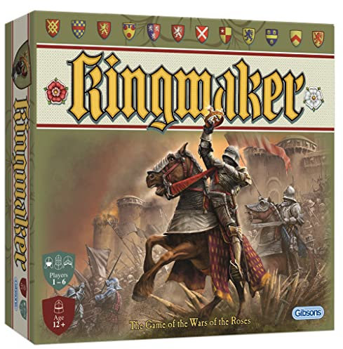 Kingmaker Strategie Kriegsspiel | Tischspiel für Erwachsene | Fortgeschrittenes Brettspiel | Gibsons Spiele | Alter 14+, 1-6 Spieler, 2+ Stunden Gameplay