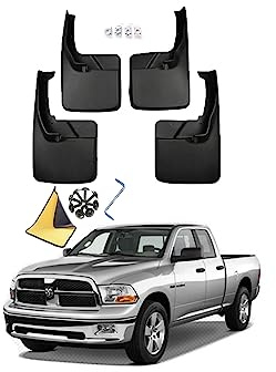 Auto Schmutzfänger Kotflugel für D-odge Ram 1500/2500/3500 2009-2023 Vordere Hintere Spritzschutz Gümmi Kotflügelschutz Radabdeckungen Fender Mud Guard Flaps,Senden 1 Autowaschtuch,2009~2018