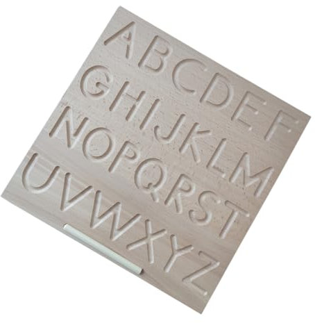Toyvian 1 Satz Kalligrafie Zum Üben Von Holzrillen Rechtschreibtafel Für Buchstaben Buchstabentafel Aus Holz Gehirn Spielzeug Rechtschreib-lerntafel Aus Holz Keramikfliesen Hölzern Kind