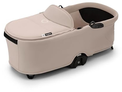 Bugaboo Dragonfly Bassinet, Carrycot with Aerated Mattress and Apron, One Hand Easy Fold with Pram in Any Position, Compatible Dragonfly City Stroller, Desert Taupe