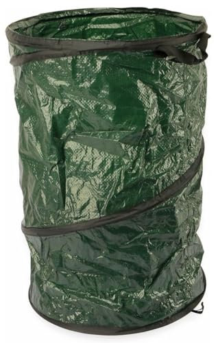 KZ GARDEN - Sac de Jardin 120L Pliable Jardinage Dechets Verts Compost Sac Gravat Poignées Poubelle Tri Plastique Vert Nettoyage Jardin