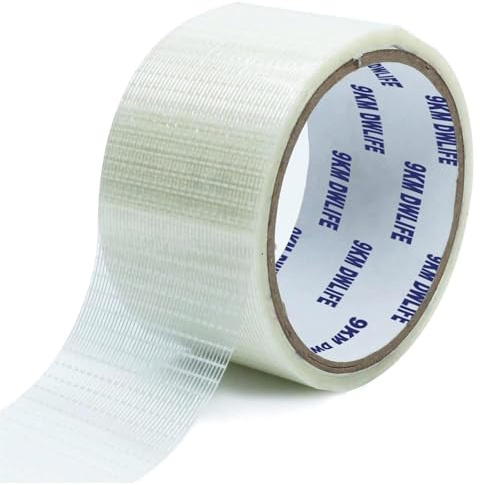 9KM DWLIFE RV Awning Repair Tape Waterproof Ripstop Reinforced Fiberglass for Tent/Canvas/Kite/Boat Covers/Sail/Roof Felt Repair Tape（1.5cm*10m