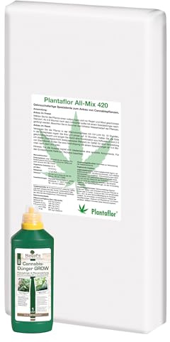 Plantaflor Cannabis Erde 1 x 50L plus HaGaFe Cannabis Flüssigdünger 1 x 1L