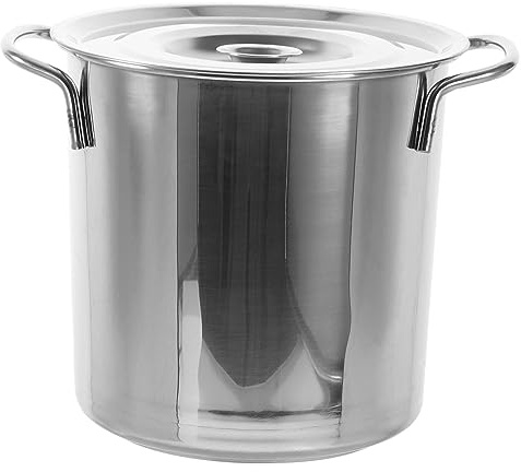 LALADEFIEE 1pieza Cacerola Inoxidable Con Tapa Cubeta Grande Para y Para Cocinar Casa y Reuniones De Capacidad Diseño Resistente y Práctico
