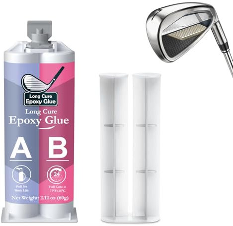 INNOVAYOU Lento Epoxi Golf 2 Componentes 2.11oz, Pegamento de Alta Resistencia Para Reparar Palos, Cabezas, Putters y Hierros