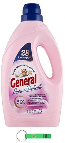 General Lana e Delicati Detersivo Lavatrice - Detersivo Lavatrice - Detergente líquido para la lavadora - Detersivo para lavadora - Detersivo para lavadora - Detersivo Lavatrice - 10 unidades -