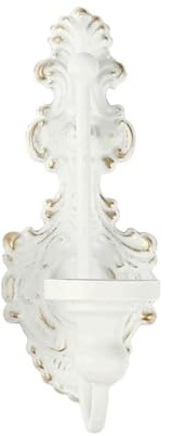 WAZUBC Wandkerzenhalter Vintage Used-Look Gusseisen Wandkerzenhalter Shabby Chic Hängender Kerzenhalter für Wohnzimmer Schlafzimmer Kamin Badezimmer (Weiß)