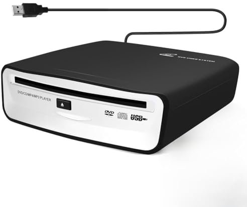 Smallterm Reproductor de CD externo portátil universal para coche, se puede conectar al puerto USB del coche, ordenador portátil o TV, para navegación con Android 4.0 y