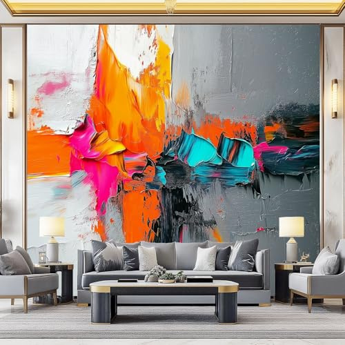 3D Artistic Wall Mural Wallpaper Non-Woven for Living Room, Bedroom, Children's Room – Large Photo Wallpaper for Tv Background,Dining Room Paint Picture Splash 350 X 256 Cm