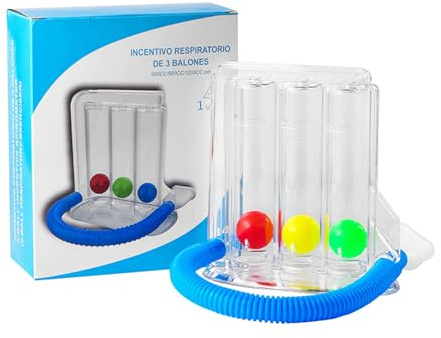 Atemtrainer Lungenfunktion Tiefatemtrainer,Atemübungen für Lungen,Atemübungsgerät Mit 3 Bunten Bällen,Tiefenatmungstrainer für Logopädie und Lungenfunktion