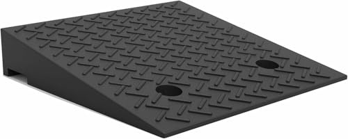 LASDERTV Rampe en Caoutchouc, Rampe D'allée Portable, Rampes De Seuil Lourdes pour Trottoir De Chargement De Voitures De Dock Fauteuils Roulants Scooter De Moto (Hauteur 14cm / 5,5 Pouces)