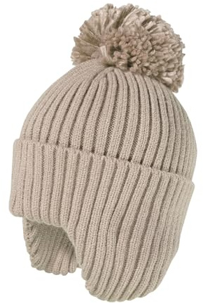 maximo MINI-Mütze, Umschlag, Pompon Ohrenteil