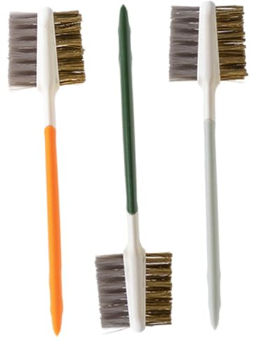 WEKAMOS Cepillo de Limpieza para Estufas de Gas Cerdas Duras, 3 Piezas de Acero Inoxidable y Plástico, Adecuado para Uso en Cocina y Espacios Domésticos Orificio para Colgar