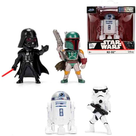 Jada Toys Star Wars Figure (1 Piece) - 1 of 4 Star Wars Metal Collectible Figures for Film Fans and Collectors Ages 8 and up, Random Selection, Approximately 6.5 cm