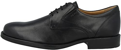Geox Herren U Federico V Derby, Schwarz, 44 EU