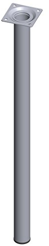 DIY Element System Möbelfuß rund – Stahlrohrfuß, ideal als Tischbein für die Gestaltung individueller Möbelstücke – Ø 30 mm, Länge 600 mm, Chrom