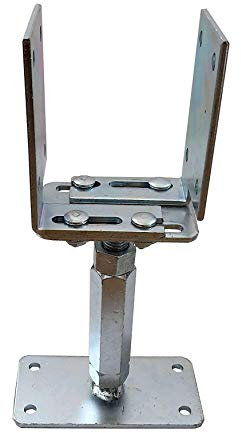 U-Pfostenträger, breiten- und höhenverstellbar, zum Aufdübeln