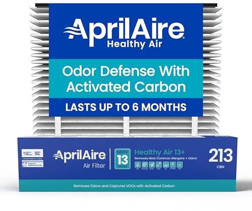 AprilAire 213CBN Replacement Filter for AprilAire Whole House Air Purifiers - MERV 13 with Carbon, Healthy Home Allergy + Odor Reduction, 20x25x4 Air Filter (Pack of 1)