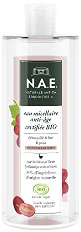 N.A.E. Mizellenwasser, Reinigungsmittel, Anti-Aging, angereichert mit Traubenextrakt, Bio, 500 ml