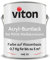 Viton Buntlack 0,7 Kg Silber - Seidenmatt - Wetterfest für Außen und Innen - 3in1 Grundierung & Lack - HAE 30 - Farbe auf Wasserbasis für Holz, Metall & Stein - RAL 9006 Weißaluminium