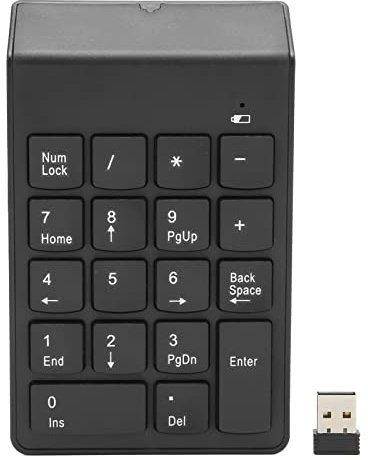 Pavé Numérique Bluetooth, pavé Numérique, Clavier Numérique Externe avec 18 Touches Concaves, Clavier de comptabilité Financière pour Ordinateur de Bureau et Ordinateur Portable