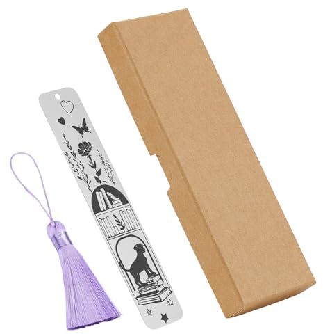 UNICRAFTALE Lustige Lesezeichen Metall Lesezeichen mit Geschenkbox Inspirierendes Lesezeichen für Buchliebhaber Lesegeschenke Hunde Lesezeichen Mutmacher Geschenk für Freunde Lehrer Studenten