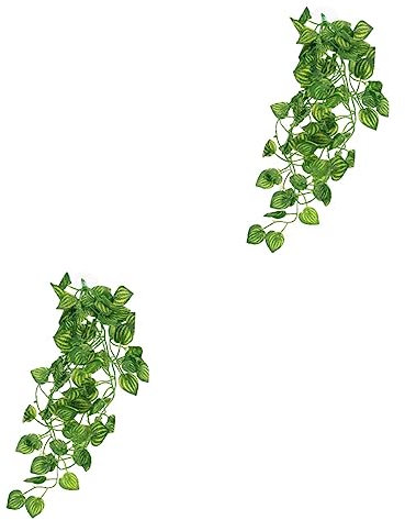 BESPORTBLE 2stücke Künstliche Pflanzen Für Terrarien Dekorative Kunstpflanzen Für Reptilienboxen Imitierte Für Aquarien Und Terrarien Realistische Pflanzenlandschaft Pflanzen-Dekoration