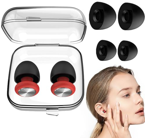 usefulbeauty Tapones silenciosos, tapones para los oídos con cancelación | de ruido para el sueño, tapones para los oídos reutilizables que reducen el ruido, tapones para los oídos