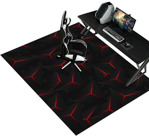 Fzamudng 140 x 160 cm Unterlage Schreibtischstuhl, Bürostuhl Unterlage, Gaming Teppich für Stuhl, Bodenschutzmatte für Hartböden, Gaming Bürostuhl Stuhlmatten, Computerstuhl Teppiche
