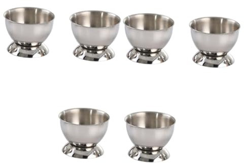 Cabilock 6pcs Stainless Steel Boiled Stand Holder for Breakfast Brunch Modern Tabletop Kitchen Tool for Dining Room Holiday Decor