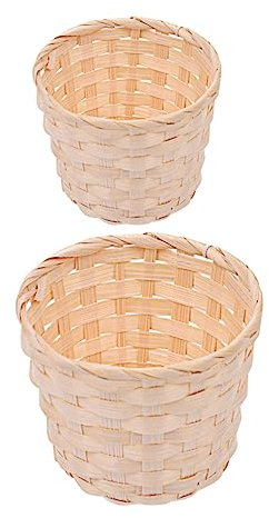 Cabilock 12 Stück Wäsche-organizer Im Rustikalen Landhausstil Kleine Geflochtene Körbe Aus Holz Für Praktische Aufbewahrung Zu Hause Multifunktionale Platzsparende Dekokörbe