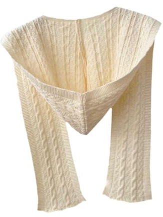 APLVFFZH Gestrickter Schal, Wickelschal, Kapuzenschal für Damen, Winter, Herbst, Herren, Wandern, Beige