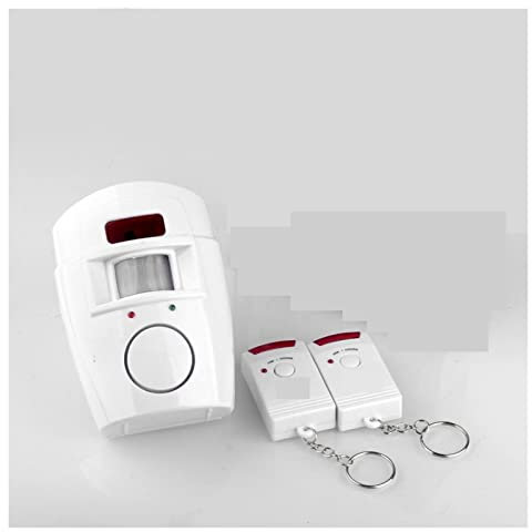 Allarme Casa Senza Fili, di allarme PIR con sensore a infrarossi, 2 telecomandi wireless for la sicurezza domestica, antifurto con rilevatore di movimento, sirena da 105 dB(With 4pcs Batteries)