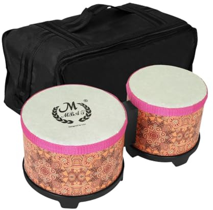 perfeclan Bongo Drum Dancing Hand Drum spielen Vorstellungskraft Percussion Instruments Musikalische Bildungsinstrument für Anfänger Kinder, Orange
