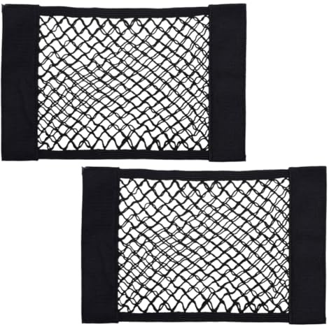 2 Pcs Rete Portaoggetti per Auto Bagagliaio, Rete Baule Auto per Car Sedile Groceries, Universale Storage Mesh Net, Tasca Telo Protettivo Mesh Net per Universale per SUV, Truck di Auto