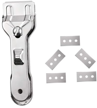 Cabilock Grattoir De Nettoyage Vitrocéramique Robuste Multi-usages pour Plaques De Cuisson Et Protections avec Lames Précises Et Durables