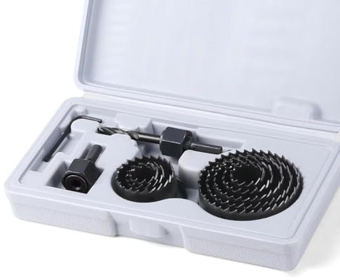 5/8/13pcs Kit Segale Per Trapano Bit Set Di Taglieri A Foro Da 19-127 Mm Per Tavola In Legno Morbido,8pcs 19-64mm