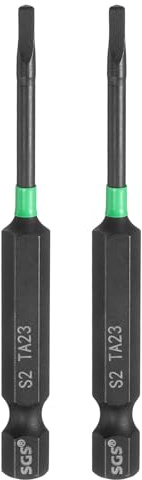 QUARKZMAN 2pcs Embout Tournevis Triangle 70mm / 2.76 TA23 Embout Tournevis | Magnétique Avec Tige Hexagonale 1/4 Pour Electricien Mécanicien Réparation De Précision, Longueur Acier S2