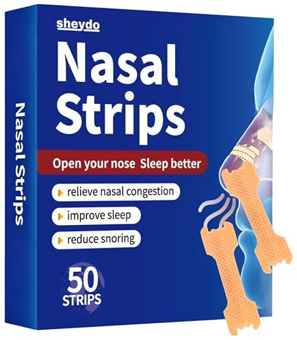 SHEYDO 50 stycken näsplåster, anti-snark nosremsor näsplåster magnet, breathing näsremsa förbättrad sömnkvalitet för affärsresor, familj, resor, hotellbagage