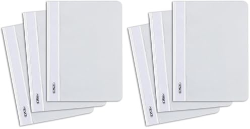Herlitz Schnellhefter A5, Kunststoff, weiß, 10 Stück (Packung mit 2)