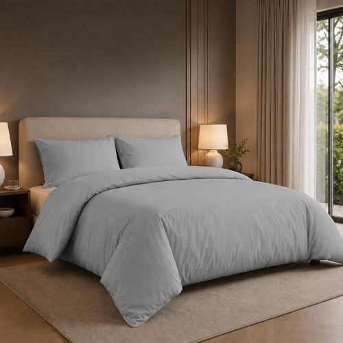 AA Linens Luxury King Size Duvet Cover Sets – Soft Polycotton Bedding Quilt Cover, Duvet Cover Sets Breathable & Durable, Hotel Quality, Easy Care Fabric, 2 Pillowcases Included